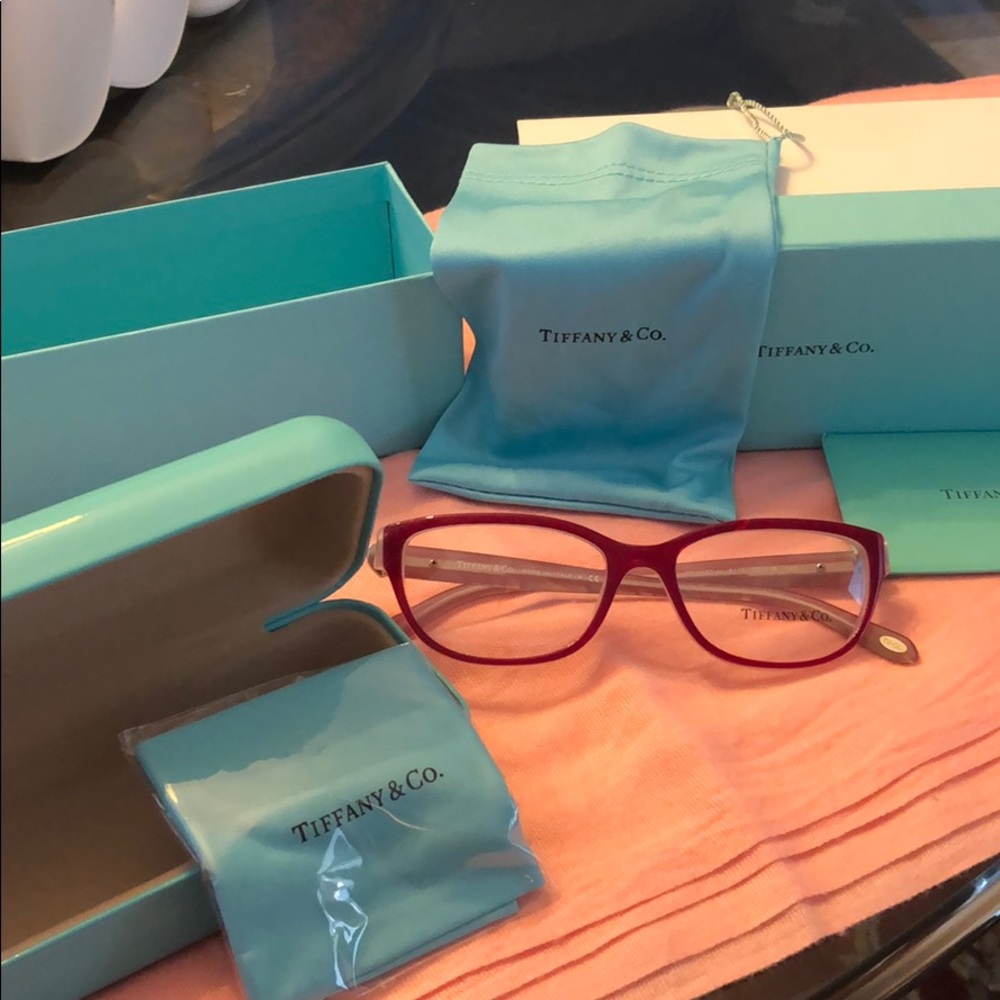 Never worn Red Tiffany & Co. glasses